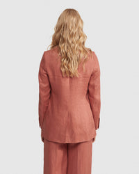 LOLA LINEN JACKET WOMENS SUITS JKTS COATS