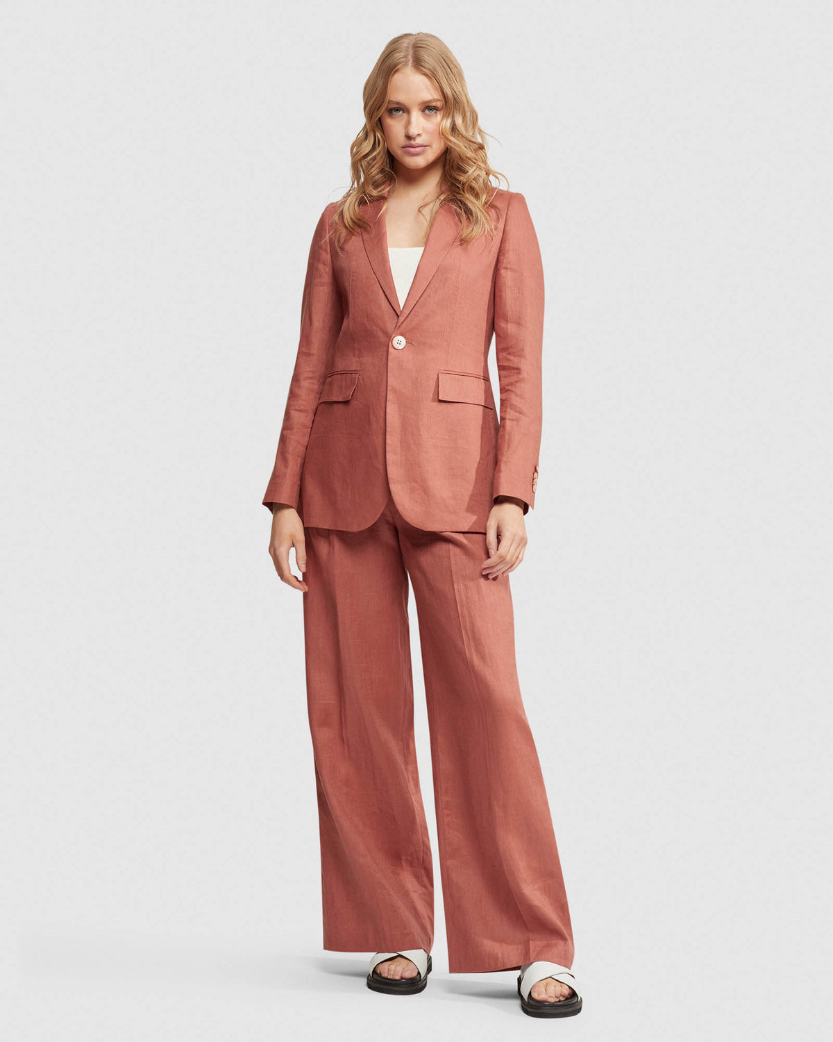 LOLA LINEN JACKET WOMENS SUITS JKTS COATS
