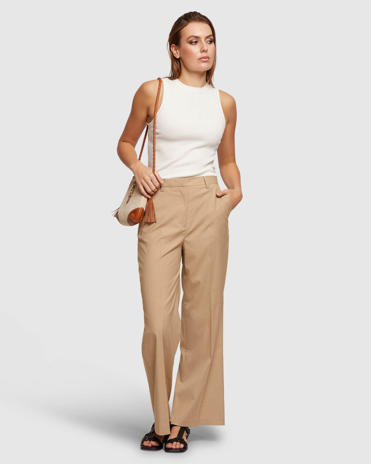 LAUREN ECO WIDE LEG PANTS WOMENS PANTS