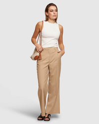 LAUREN ECO WIDE LEG PANTS WOMENS PANTS