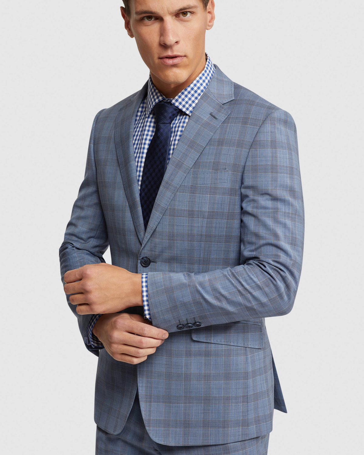 NEW HOPKINS WOOL CHECKED SUIT JACKET MENS SUITS