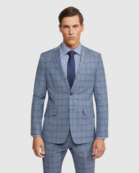 NEW HOPKINS WOOL CHECKED SUIT JACKET MENS SUITS