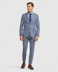 HOPKINS WOOL CHECKED SUIT TROUSERS MENS SUITS