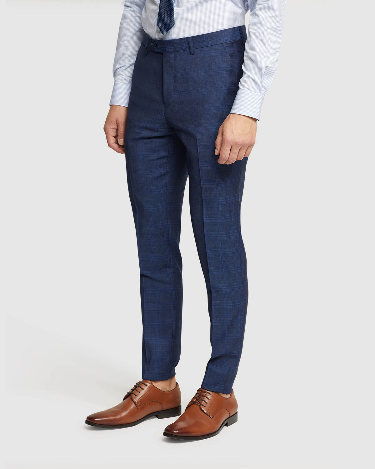 BYRON WOOL CHECKED SUIT TROUSERS MENS SUITS