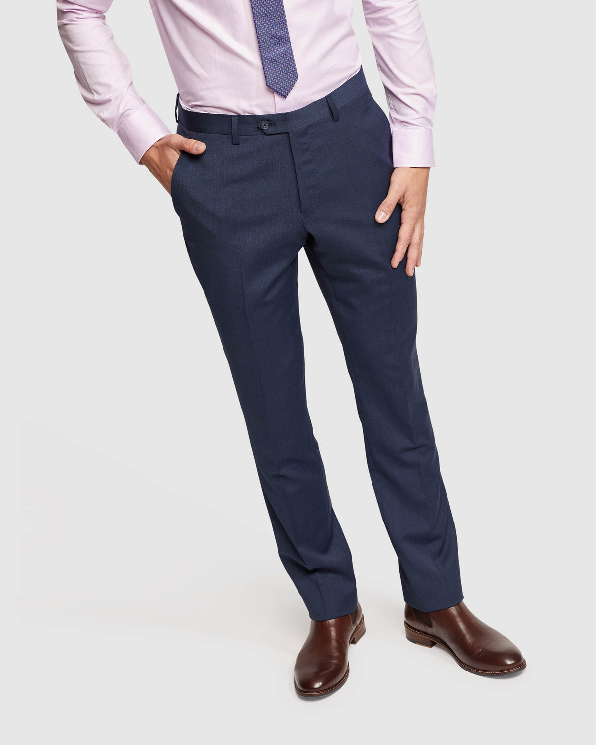 AUDEN WOOL STRETCH SUIT TROUSERS MENS SUITS