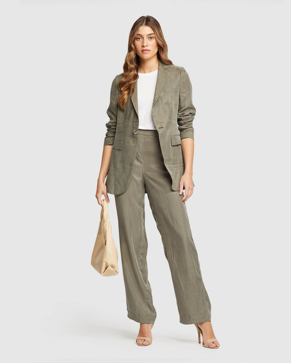 LOLA CUPRO BLEND BLAZER WOMENS SUITS JKTS COATS