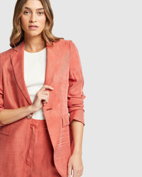 LOLA CUPRO BLEND BLAZER WOMENS SUITS JKTS COATS