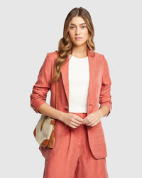 LOLA CUPRO BLEND BLAZER WOMENS SUITS JKTS COATS
