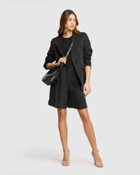 LOLA CUPRO BLEND BLAZER WOMENS SUITS JKTS COATS