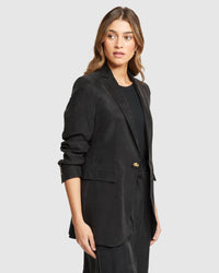 LOLA CUPRO BLEND BLAZER WOMENS SUITS JKTS COATS