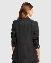 LOLA CUPRO BLEND BLAZER WOMENS SUITS JKTS COATS