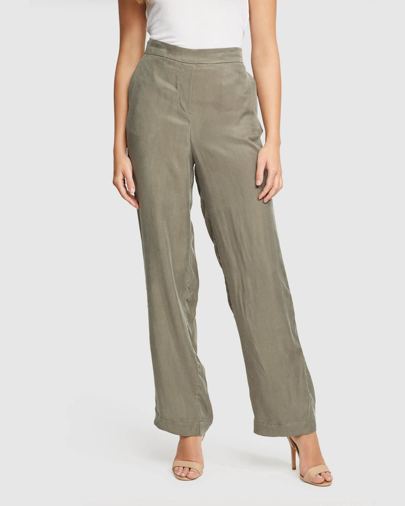 KATERINA CUPRO BLEND PANTS WOMENS PANTS