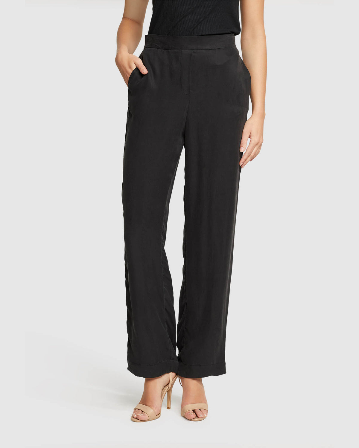 KATERINA CUPRO BLEND PANTS WOMENS PANTS