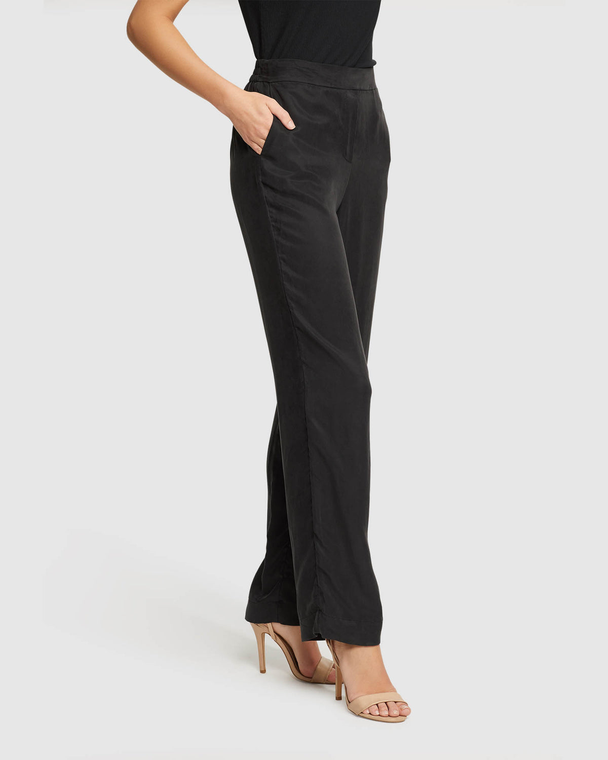 KATERINA CUPRO BLEND PANTS WOMENS PANTS