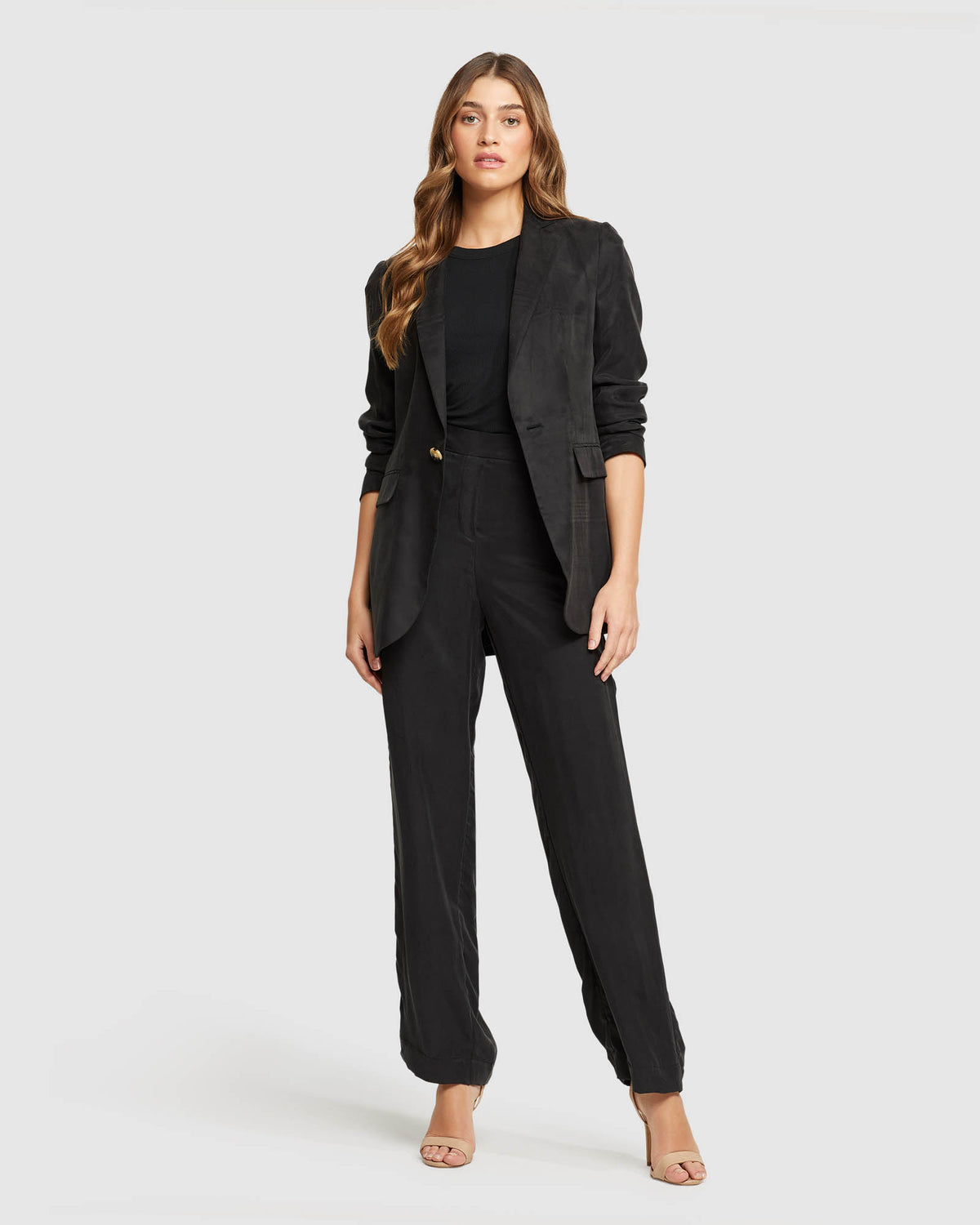 KATERINA CUPRO BLEND PANTS WOMENS PANTS