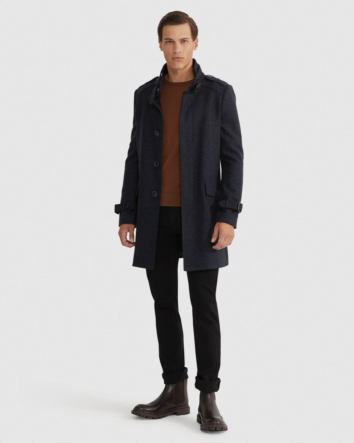 ROGER WOOL RICH OVERCOAT MENS JACKETS AND COATS