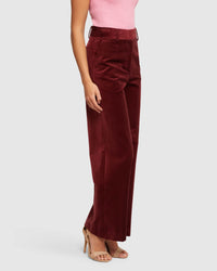 LYDIA VELVET TROUSERS WOMENS PANTS