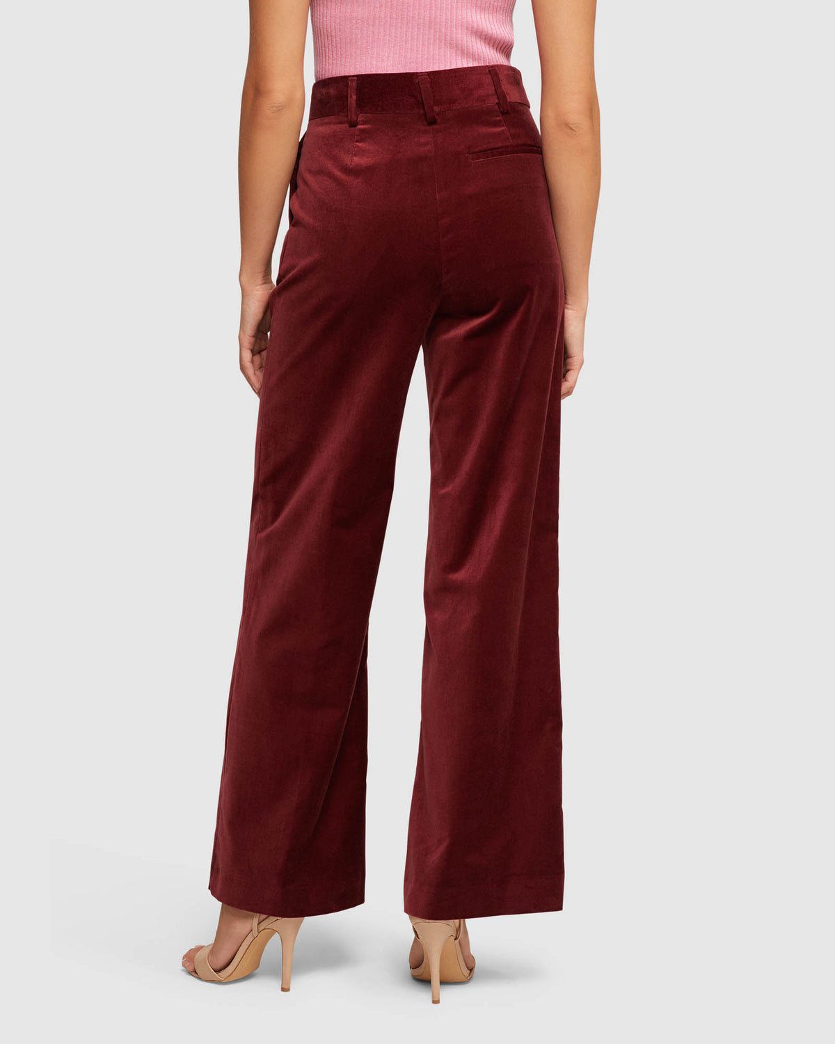 LYDIA VELVET TROUSERS WOMENS PANTS