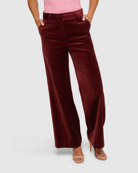 LYDIA VELVET TROUSERS WOMENS PANTS