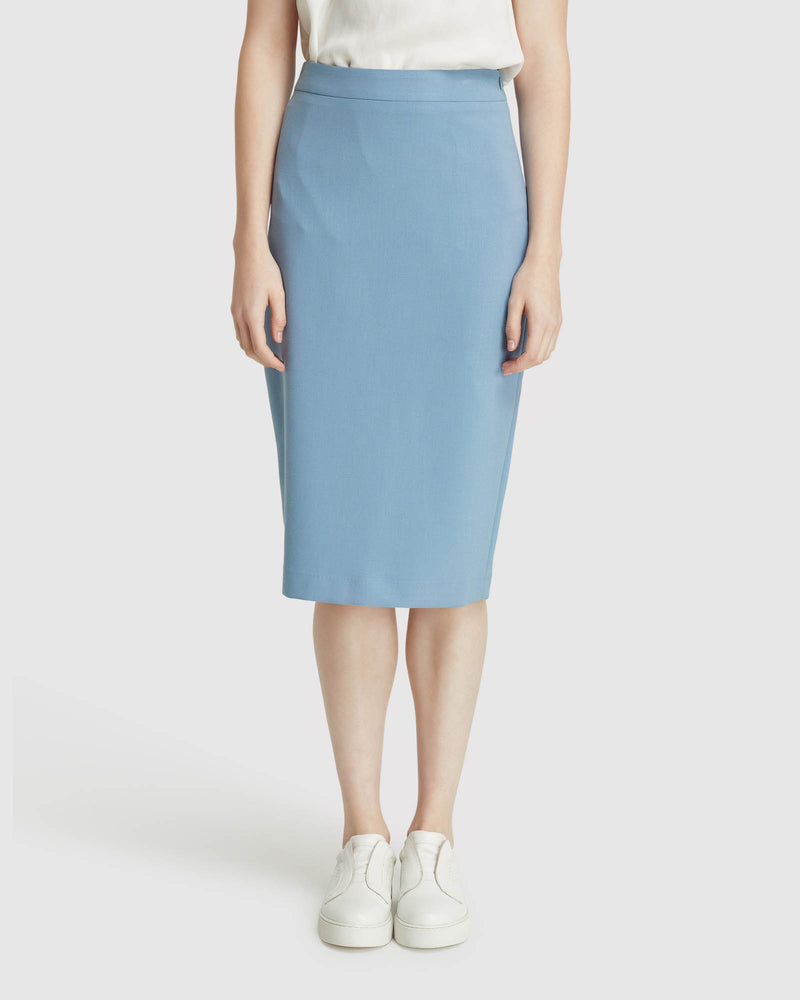 PEGGY ECO SUIT SKIRT BLUE