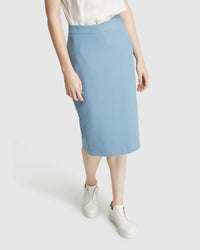 PEGGY ECO SUIT SKIRT BLUE