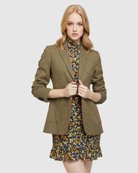 PETRA PATCH POCKET ECO CHECK BLAZER