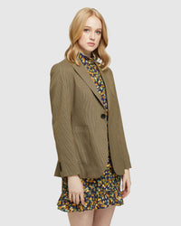 PETRA PATCH POCKET ECO CHECK BLAZER
