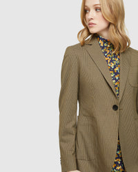 PETRA PATCH POCKET ECO CHECK BLAZER