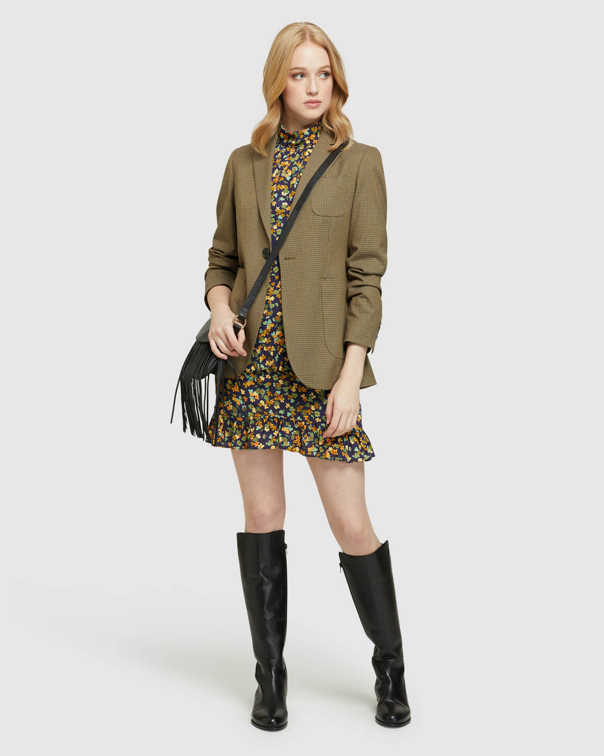 PETRA PATCH POCKET ECO CHECK BLAZER