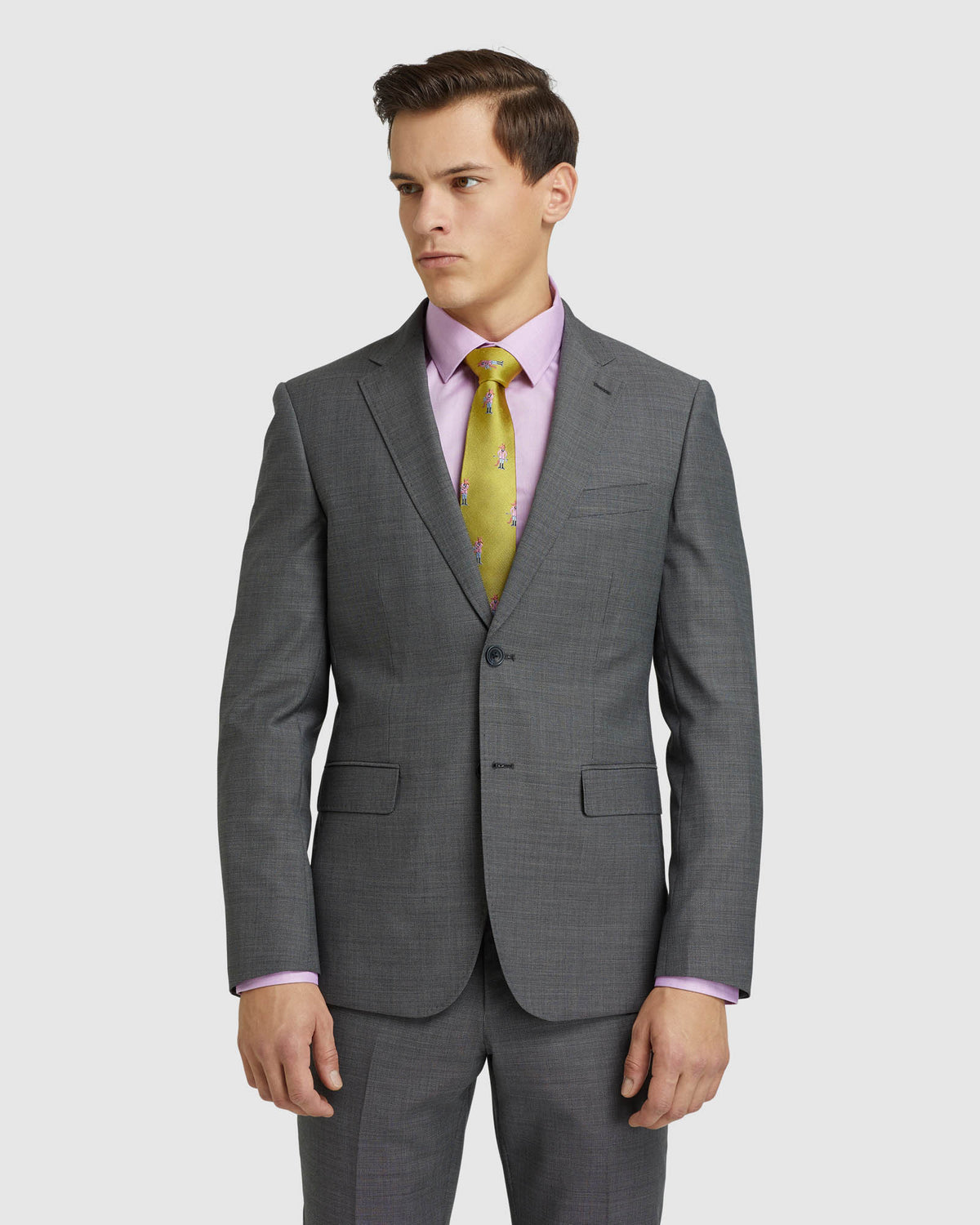 BYRON WOOL SUIT JACKET CHARCOAL