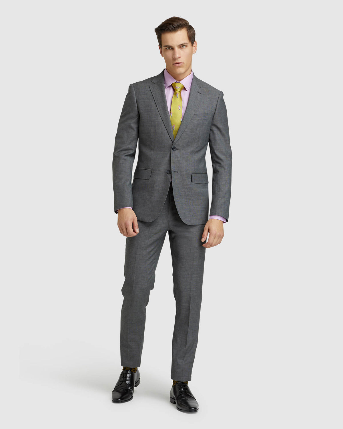 BYRON WOOL SUIT JACKET CHARCOAL