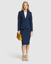 PEGGY WOOL LYCRA SUIT SKIRT