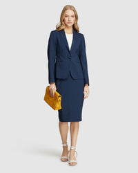 PEGGY WOOL LYCRA SUIT SKIRT