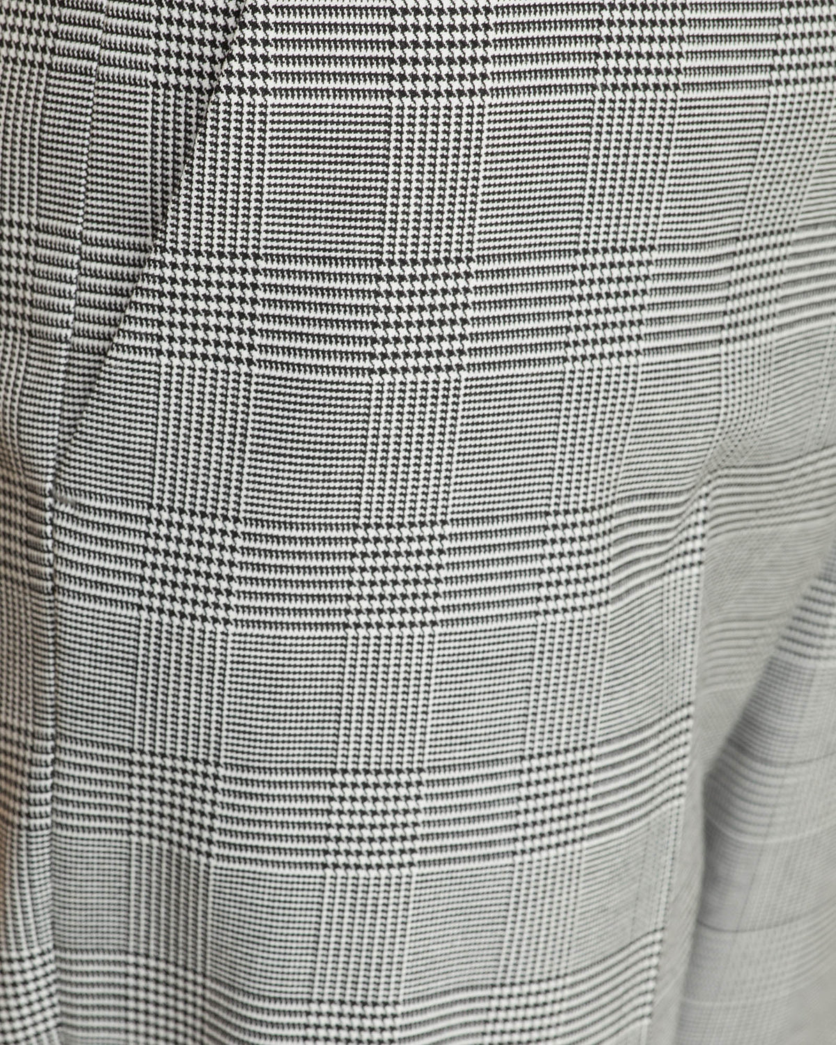 HELENA CHECK STRETCH ECO SUIT PANTS BLACK/WHITE