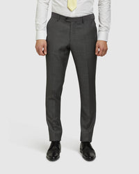 AUDEN WOOL SUIT TROUSERS CHARCOAL