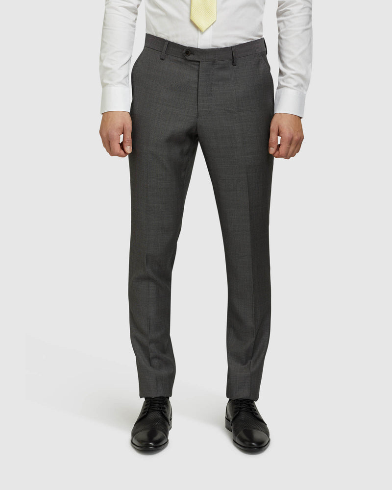 AUDEN WOOL SUIT TROUSERS CHARCOAL
