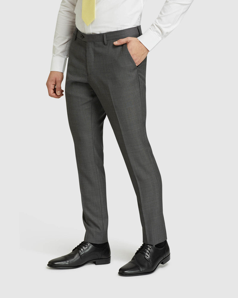 AUDEN WOOL SUIT TROUSERS CHARCOAL