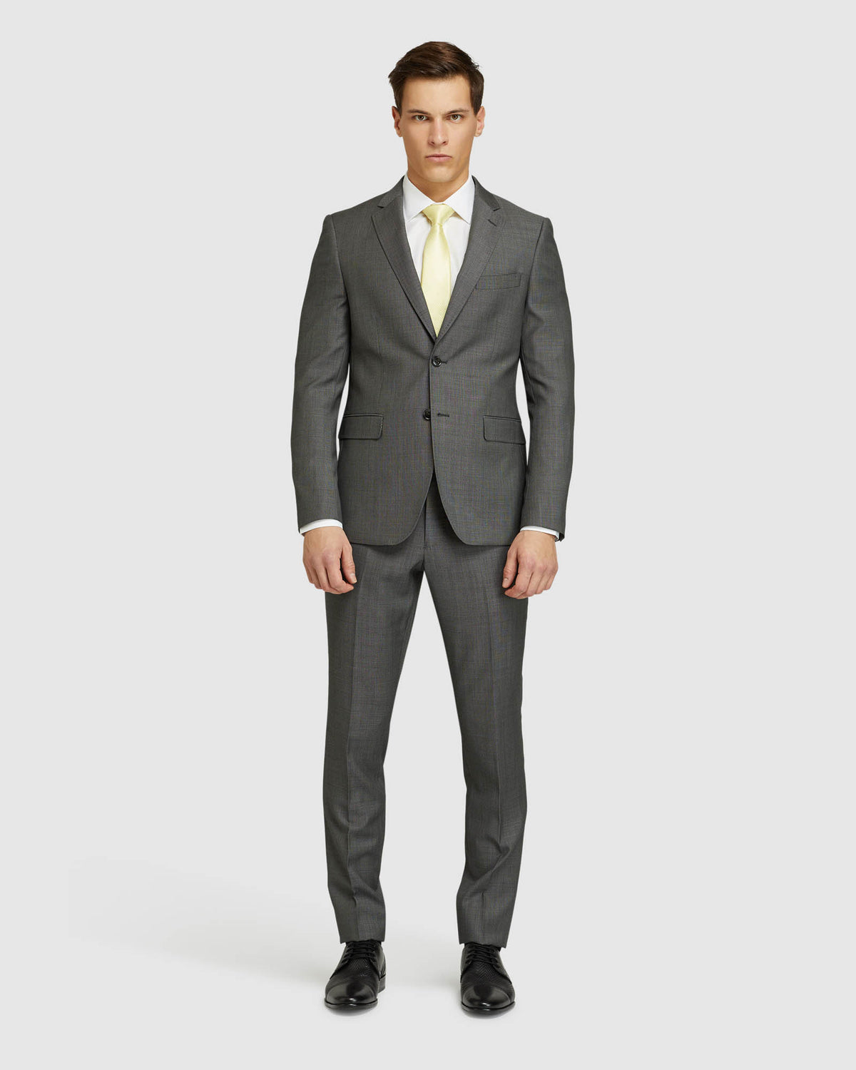 AUDEN WOOL SUIT TROUSERS CHARCOAL