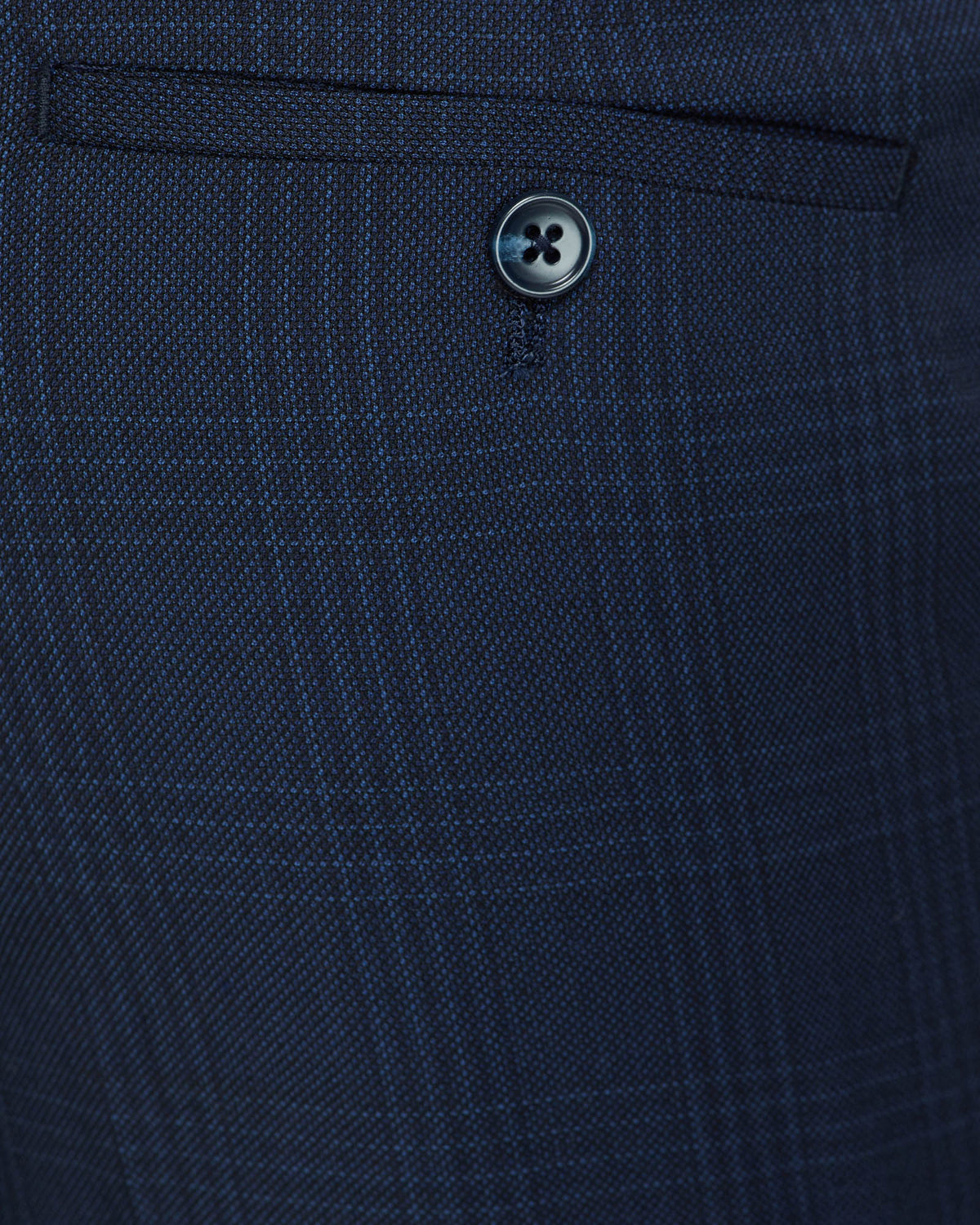 HOPKINS WOOL RICH CHECK SUIT PANTS NAVY