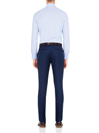 T27 WOOL SUIT TROUSERS PETROLBLU