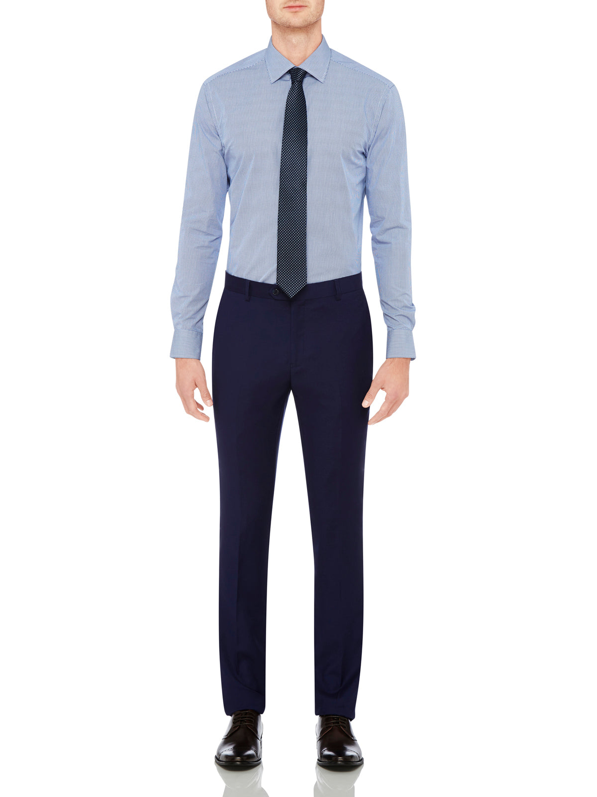 MARLOWE WOOL SUIT TROUSERS BLUE