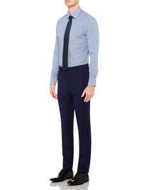 MARLOWE WOOL SUIT TROUSERS BLUE