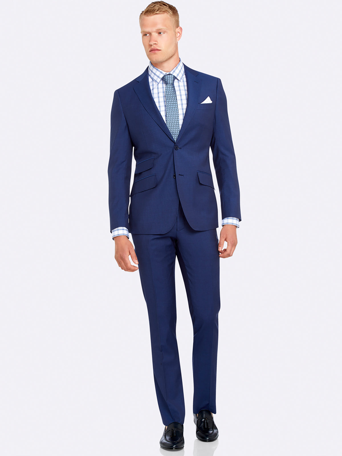 MARLOWE WOOL MOHAIR TROUSERS BLUX