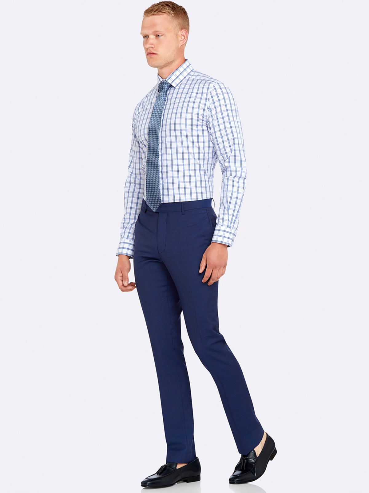 MARLOWE WOOL MOHAIR TROUSERS BLUX