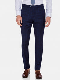 HOPKINS WOOL SUIT TROUSERS NAVY