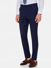 HOPKINS WOOL SUIT TROUSERS NAVY