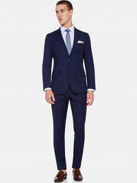 HOPKINS WOOL SUIT TROUSERS NAVY