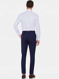 HOPKINS WOOL SUIT TROUSERS NAVY