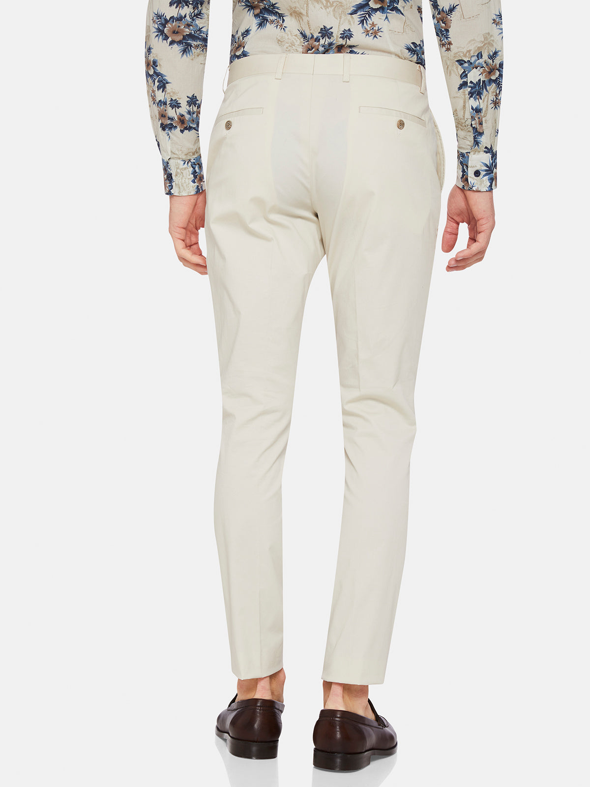 HOPKINS COTTON STRETCH TROUSERS P STONE