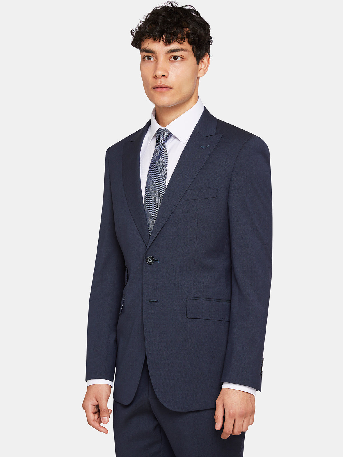 HOPKINS PEAK LAPEL WOOL SUIT JKT GUNMETAL